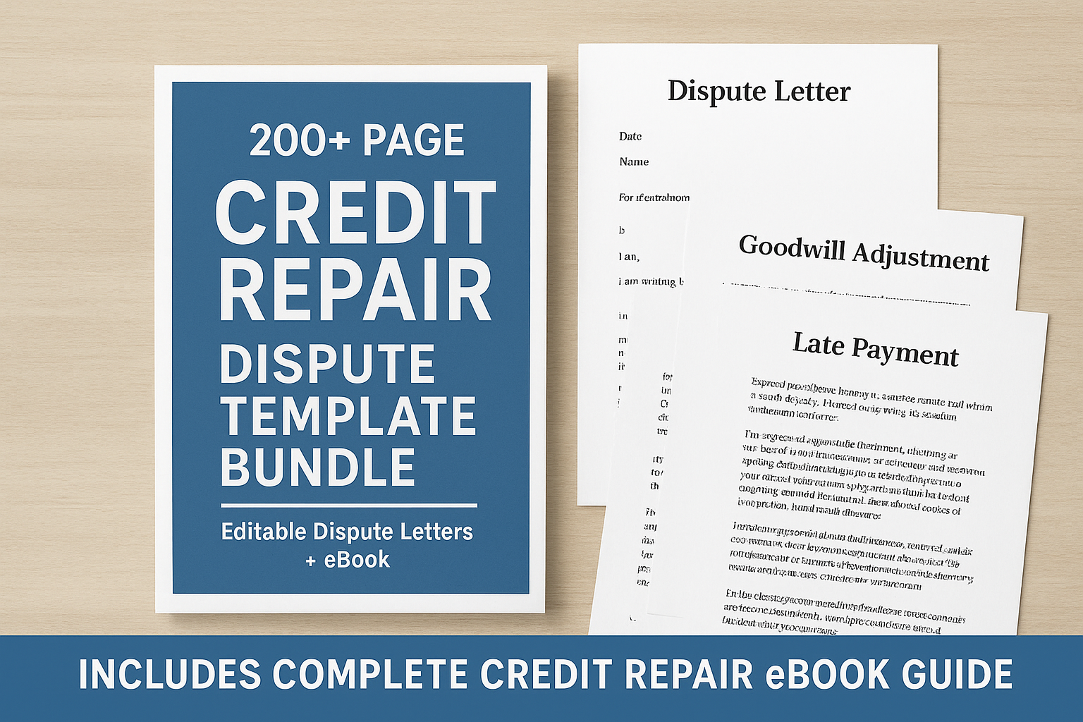 Credit Repair Dispute Templates | DIY Restoration Letter Bundle | Fix Credit Report Score Guide | Repo Removal Chargeoff Late Collections
